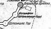 Ausschnitt aus dem kyrillischen Plan der Berliner U-Bahn von 1949